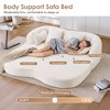 Racxily 2-in-1 Foldable Sofa Bed, 70 Inch Folding Boneless Couch Convertible Compressed Sleeper Sofabed, 4 Pillows for Living Room Apartment - 3 of 4