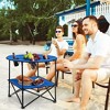 Tangkula 2-Tier Foldable Camping Table w/ Carrying Bag 4 Cup Holders for BBQ Camping - 4 of 4