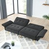 NicBex 77.5 Inch Velvet Futon Sofa Bed,Convertible Sleeper Loveseat Couch with Folded Armrests for Living Room,Bedroom,Office,Apartment - 4 of 4