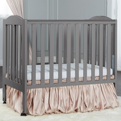 Cool Gray Pine 2-in-1 Folding Portable Mini Crib