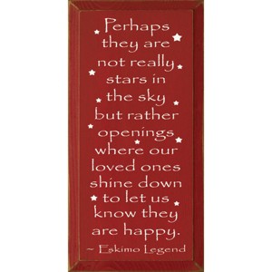 Slickblue Wood Memorial Sign – Loved Ones Watching From Stars Quote – Rustic Decor Accent – 9x18, Color Options - 1 of 3