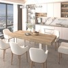 Okak 78IN Modern Expanding Dining Table for 8, Kitchen Table with Long Large Tabletop, Foldable Table for Party, Conference - 2 of 4