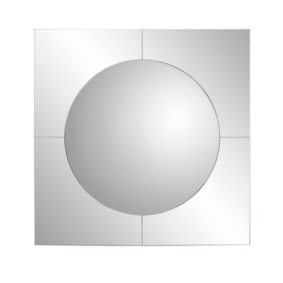 Howard Elliott 27.75"x27.75" Marden Frameless Convex Accent Mirror: Modern Decor, Wall Mount, Glass Material