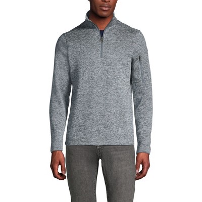 Lands' End Men's Sweater Fleece Quarter Zip Pullover