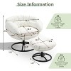 DYHOME Swivel Accent Chair with Ottoman Set, Modern Reading Chair Upholstered Armchair with Footrest - 2 of 4