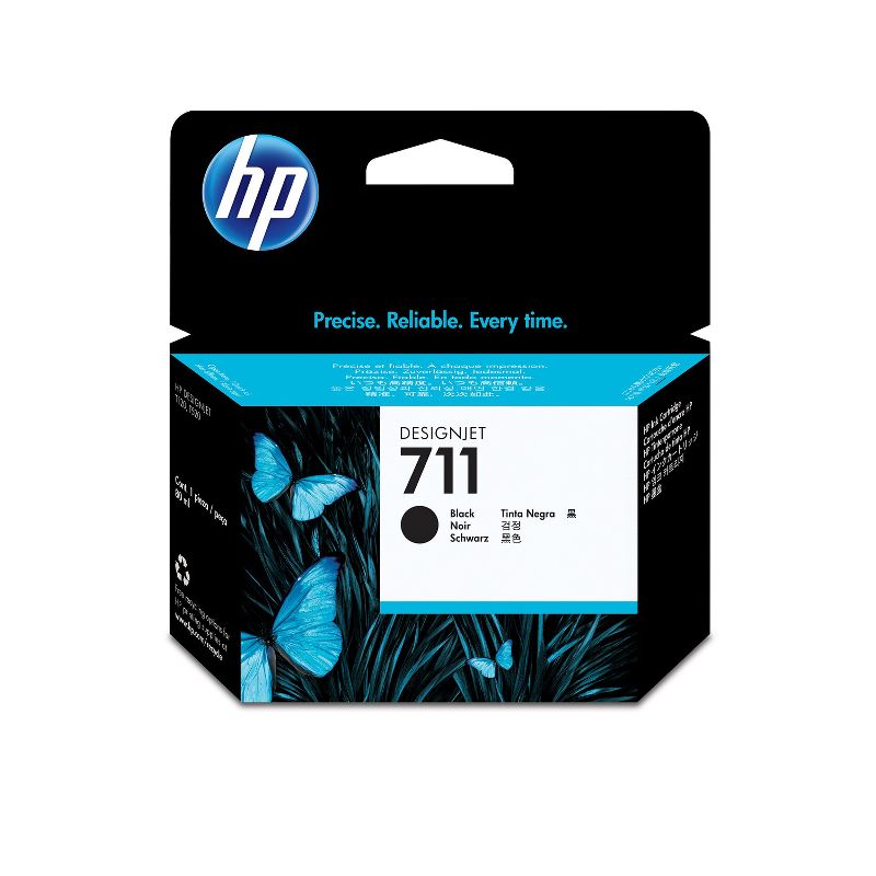 HP Inc. 711 80-ml Black DesignJet Ink Cartridge, CZ133A, 1 of 5