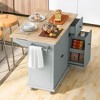NicBex Mobile Kitchen Island Cart Kitchen Carts on Wheels with Storage on Wheel with Drawers, Cabinet and Spice Rack for Kitchen - 3 of 4