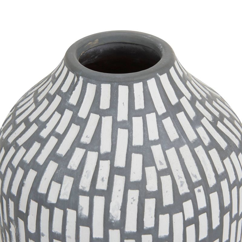 Set of 2 Ceramic Mosaic Inspired Vase Gray - Olivia &#38; May, 3 of 8
