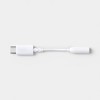 3inch USB-C to Aux Adapter - White - dealworthy™ White - 2 of 3
