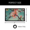 Evideco French Home Goods Indoor Printed Door Mat Flower PVC Polyester Rug 24x16 Pink - 4 of 4
