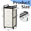 Karl Home Rolling Salon Trolley Cart with 4 Drawers and Tool Holders Black - 3 of 4