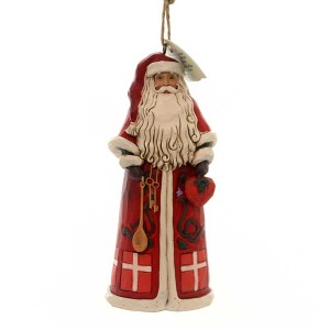 Jim Shore 4.5 Inch Danish Santa Heartwood Creek Christmas Tree Ornaments - 1 of 2