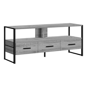 Monarch Specialties Tv Stand 48 Inch Console Media Entertainment Center Storage Drawers Laminate Metal Grey Black Contemporary Modern - 1 of 4