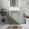 ACEPANO 20.28 in. W Compact Bathroom Vanity with Ceramic Sink & Ample Storage Space-Green - 2 of 4