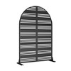 Lirago Arched Outdoor Privacy Screen Patio Decorative Screens 72"x47" Black - 4 of 4