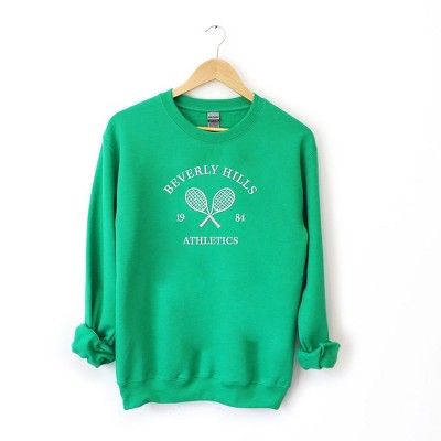 Simply Sage Market Women's Graphic Sweatshirt Embroidered Beverly Hills Tennis Raquet