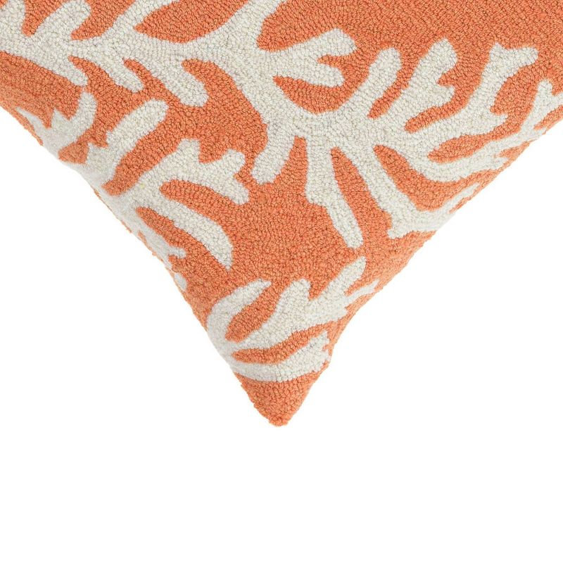 18&#34;x18&#34; Front Porch Coral Print Indoor/Outdoor Square Throw Pillow Orange - Liora Manne, 6 of 7