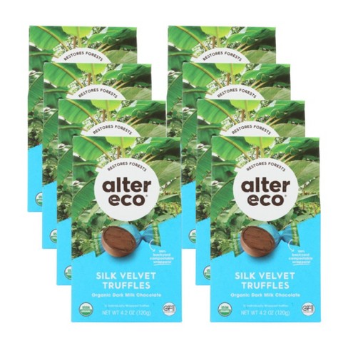 Alter Eco Organic Dark Milk Chocolate Silk Velvet Truffles Case Of 8/4.2  Oz Target