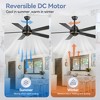 Airsurfer 52 Inch Black Modern Ceiling Fans With Remote Control - 3 of 4