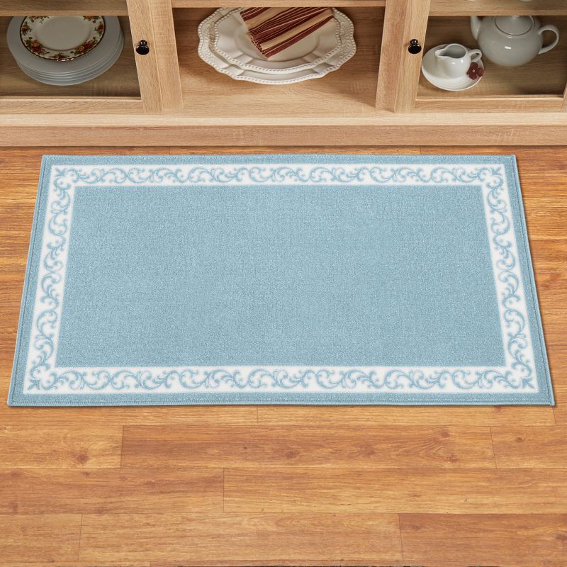 Collections Etc Scroll Border Printed Rug, 2 of 5