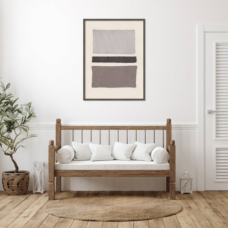 31&#34;x41&#34; Painted Weaving IV Neutral by Piper Rhue Wood Framed Wall Art Print Gray - Amanti Art, 6 of 11