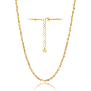18K Gold Plated Paperclip Choker with Freshwater Cultured Pearl Pendant, Dainty Satellite Chain Necklace - 1 of 4