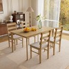 TopComfy Patio Seating Sets Solid Wood Dining Table And Chair Set 5 Pieces Dining Room Table And Chair Set For Dining Room, Beige, 48.23"*31.1"*7.48" - 2 of 4