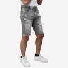 RAW X Men's Denim Shorts, Rips Distress Frayed Cut Off Slim Fit Jeans Short - 3 of 4