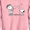 Boys' - Peanuts - Snoopy Bubbles Graphic Long Sleeve Fleece Sweatshirt - 2 of 4