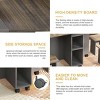 Rustic Folding Dining Table Set for Small Spaces, 5-Piece Drop Leaf Kitchen Table with Wood Finish, Storage Shelves and Wheels-The Pop Home - 4 of 4