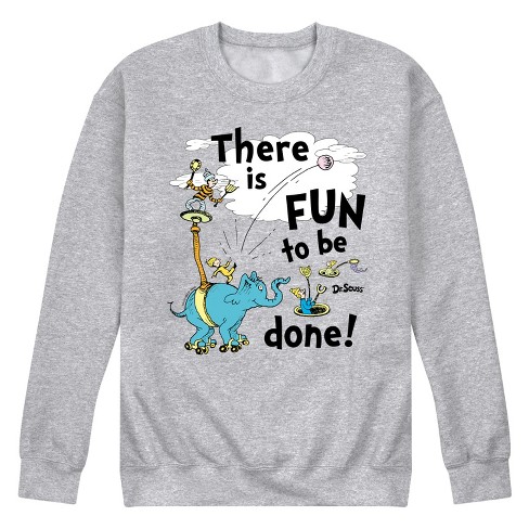 Men's - Dr. Seuss - Oh The Places You'll Go Fun To Be Done Graphic Fleece Sweatshirt - image 1 of 4