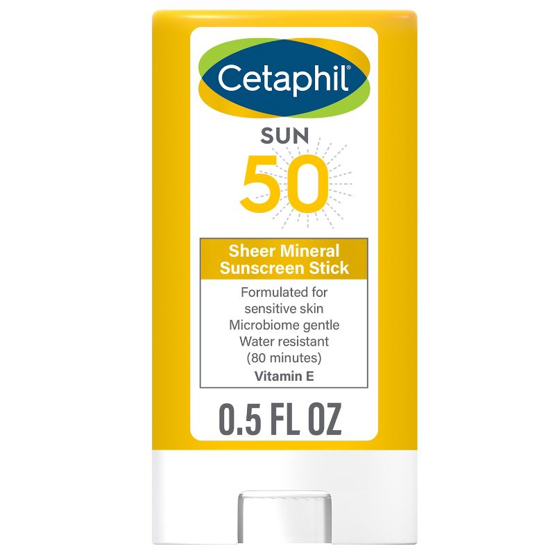Cetaphil Sheer Mineral Sunscreen Stick for Face &#38; Body - SPF 50 - 0.5 fl oz, 1 of 11