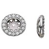 Pompeii3 3/4ct Diamond Earring Studs Jackets 14K White  (5.5-6mm) - 2 of 4