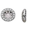 Pompeii3 3/4ct Diamond Earring Studs Jackets 14K White  (5.5-6mm) - image 2 of 4