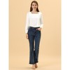 Allegra K Women's Casual Button Decor Long Sleeve Solid Square Neck Blouse - 2 of 4