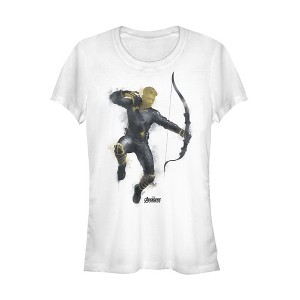 Juniors Womens Marvel Avengers: Endgame Hawkeye Spray Paint T-Shirt - 1 of 3