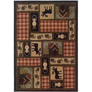 Oriental Weavers HUDSON 1067A Brown 7'8 x 10'10 Rectangle Rug Machine-made Polypropylene - 1 of 4