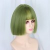 Unique Bargains Women Shoulder Length Bob Human Hair Wigs with Wig Cap - 3 of 4
