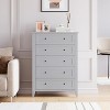 5 Chest Drawer Dresser, Modern and Stylish Dresser with Round Handle, Wood Storage Organizer with Ample Storage Space for Bedroom, Living Room, Black - 3 of 4