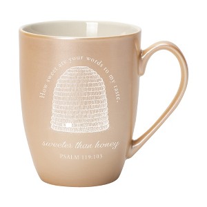 Elanze Designs How Sweet Are Your Words To My Taste Sweeter Than Honey Pearlescent Sand 10 ounce New Bone China Coffee Cup Mug - 1 of 4