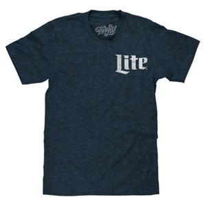 Tee Luv Miller Lite Beer Logo Front and Back Print T-Shirt - 1 of 4