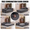 TIRAMISUBEST Convertible Modular Floor Sofa Bed with Metal Frame, 3 Seats Large Loveseat Corduroy Sleeper Couch - 4 of 4
