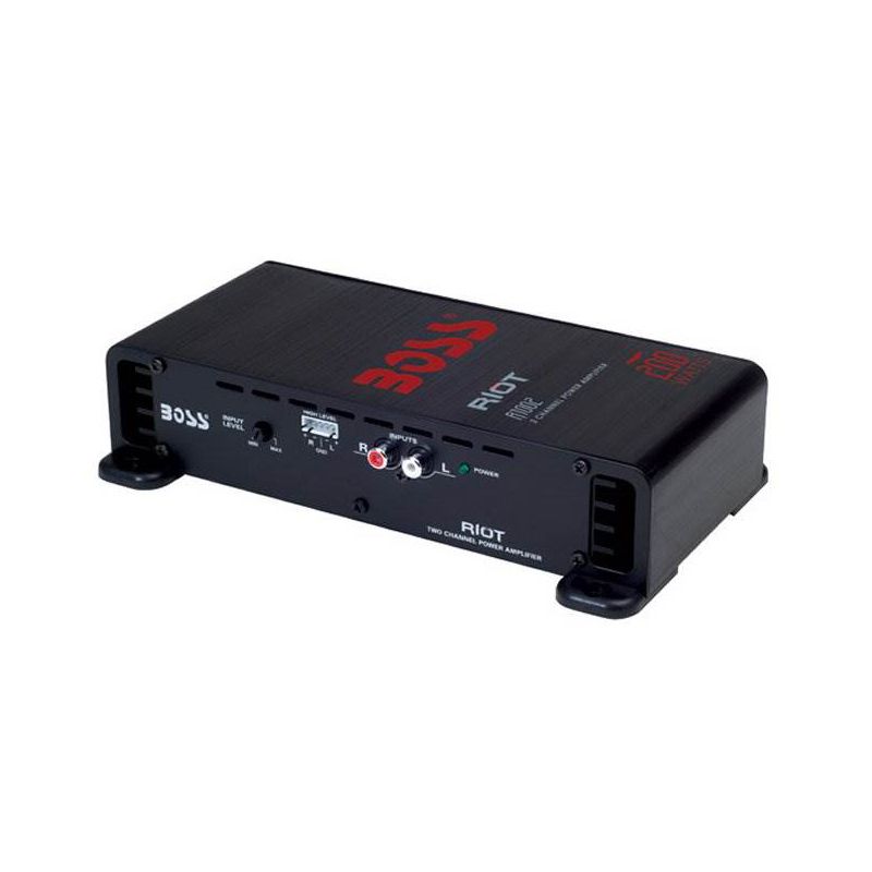 BOSS R1002 200W 2-Channel RIOT Car Audio Power Amplifier Amp + 8 Gauge Amp Kit, 3 of 6