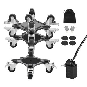 VEVOR Furniture Dolly, Maximum Load 1200 lbs, Heavy Duty Furniture Movers with 5 360° Rotation Wheels, Carbon Steel,Lift Slider Tool Set Silver&Black - 1 of 4