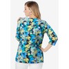 Jessica London Women's Plus Size Stretch Cotton V-Neck Tee - 3 of 4