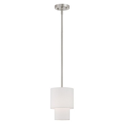 Livex Lighting Claremont 1 - Light Pendant in  Brushed Nickel