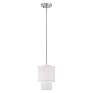 Livex Lighting Claremont 1 - Light Pendant in  Brushed Nickel - 1 of 4