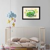 21" x 15" Green Bronto Animals Framed Art Print - Wynwood Studio: Modern Decor, Digital Art, Black Plastic Frame, Wire Mount - 4 of 4