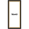 PosterPalooza | Panoramic Embellished Brown Picture Frame - UV Acrylic, Foam Board Backing, Hanging Hardware - 2 of 4