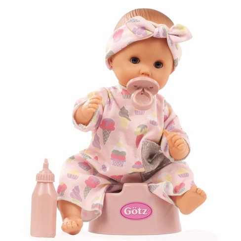 Gotz Sleepy Aquini Popsicle 13 Drink Wet Bath Baby Girl Doll With Potty Target